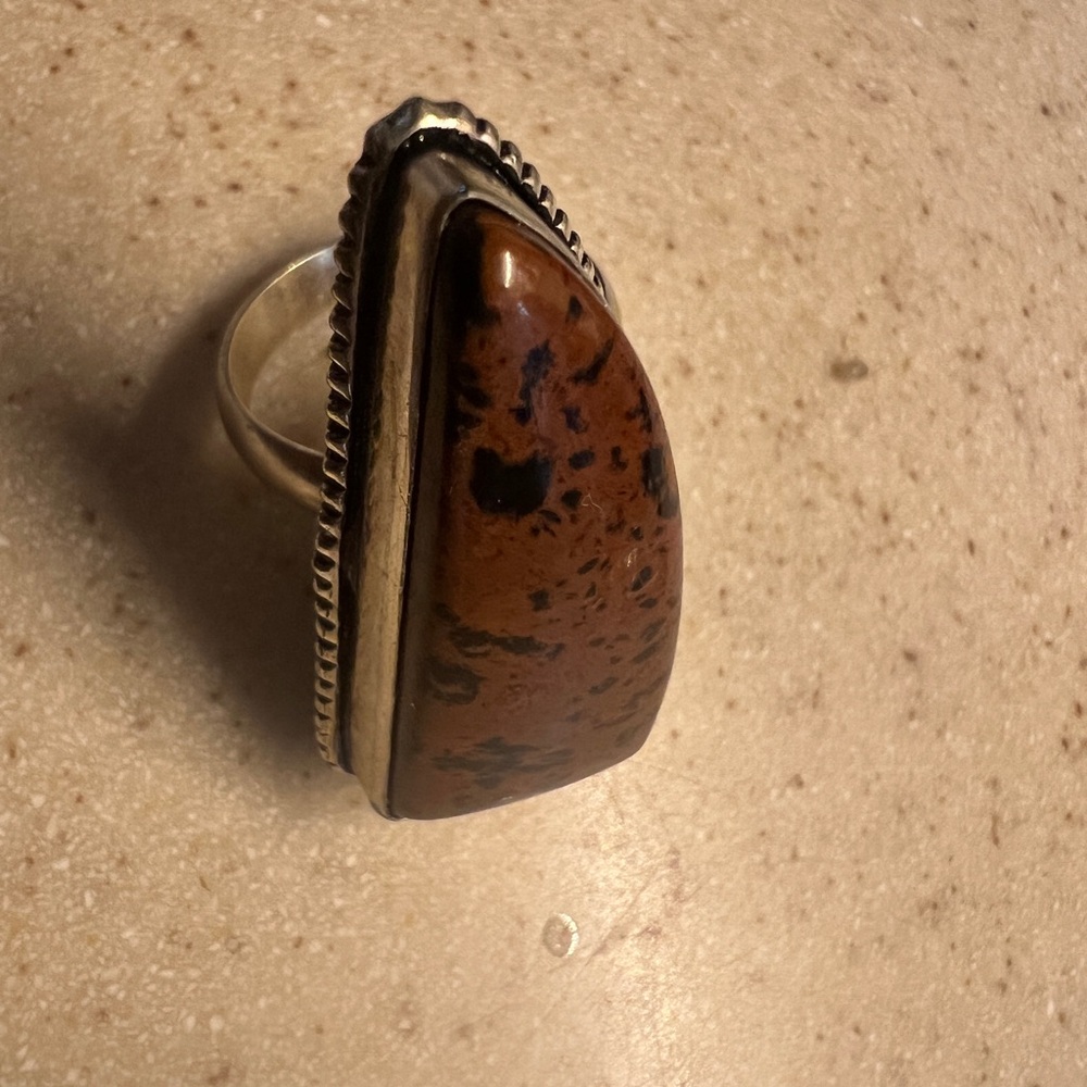 Stone silver ring - Picture 3 of 4